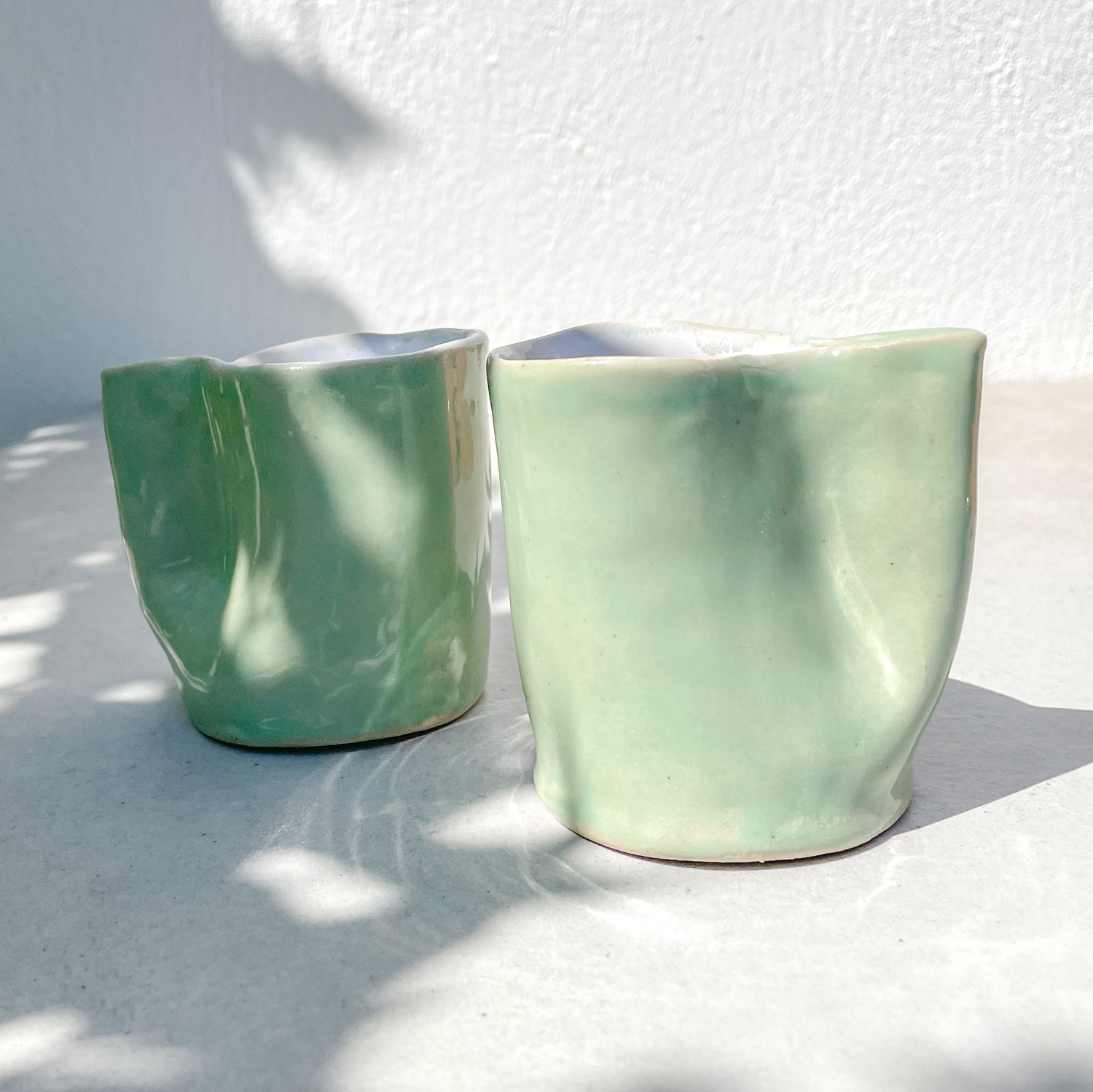 Tasses Cofy Vert d'eau Vert d'eau Pieds Nus Céramique émilie Dingli