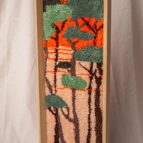 Tapis sur cadre "Pins au sunset"